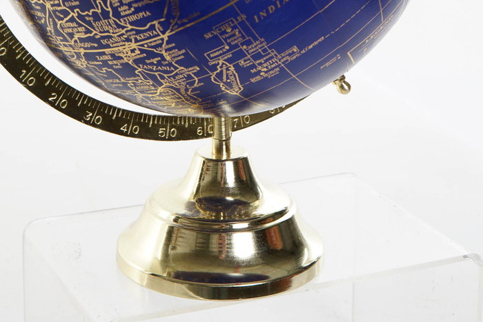 DKD Home Decor Globo Terraqueo Colonial Dorado y Azul Metal 25 x 36 x 27 cm DKD Home Decor Globo Terraqueo Colonial Dorado y Azul Metal 25 x 36 x 27 cm