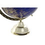 DKD Home Decor Globo Terráqueo de Metal Dorado y Azul 27x25x36 cm