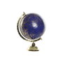 DKD Home Decor Globo Terráqueo de Metal Dorado y Azul 27x25x36 cm