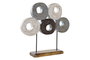 DKD Home Decor Decoración Albasia Hierro Círculos Multicolor