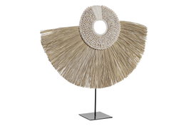 DKD Home Decor Decoración Étnica de Yute y Hierro Natural