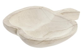 DKD Home Decor Centro de Mesa de Paulownia Marrón Natural 28x25x5 cm
