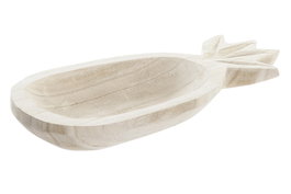 DKD Home Decor Centro de Mesa Paulownia 39x16x5 cm Marrón Natural