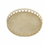 DKD Home Decor Set de 3 Centros de Mesa de Bambú 58x58x9 cm Marrón Natural