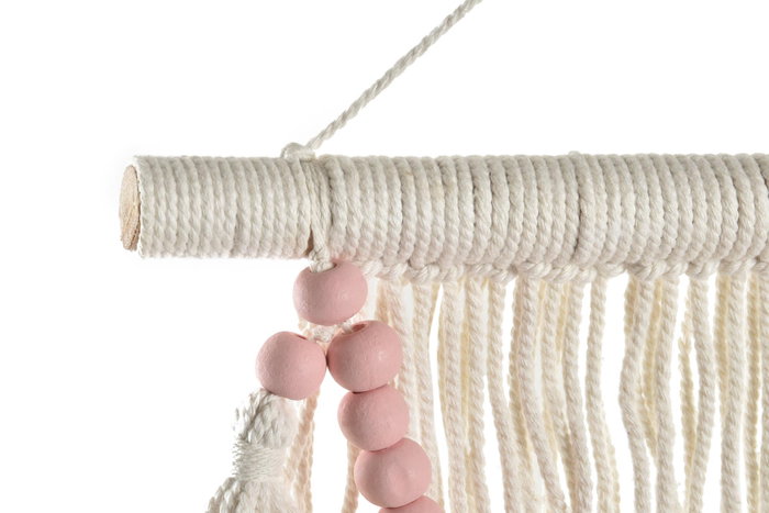 DKD Home Decor Decoración Colgante de Ratán y Macramé, Surtido de 2 Unidades DKD Home Decor Decoración Colgante de Ratán y Macramé, Surtido de 2 Unidades