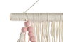 DKD Home Decor Decoración Colgante de Ratán y Macramé, Surtido de 2 Unidades