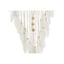DKD Home Decor Atrapasueños de Ratán y Algodón con Plumas Blanco, Multicolor y Natural