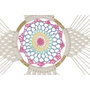 DKD Home Decor Atrapasueños de Ratán y Algodón con Plumas Blanco, Multicolor y Natural