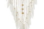 DKD Home Decor Atrapasueños de Ratán y Algodón con Plumas Blanco, Multicolor y Natural