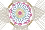 DKD Home Decor Atrapasueños de Ratán y Algodón con Plumas Blanco, Multicolor y Natural