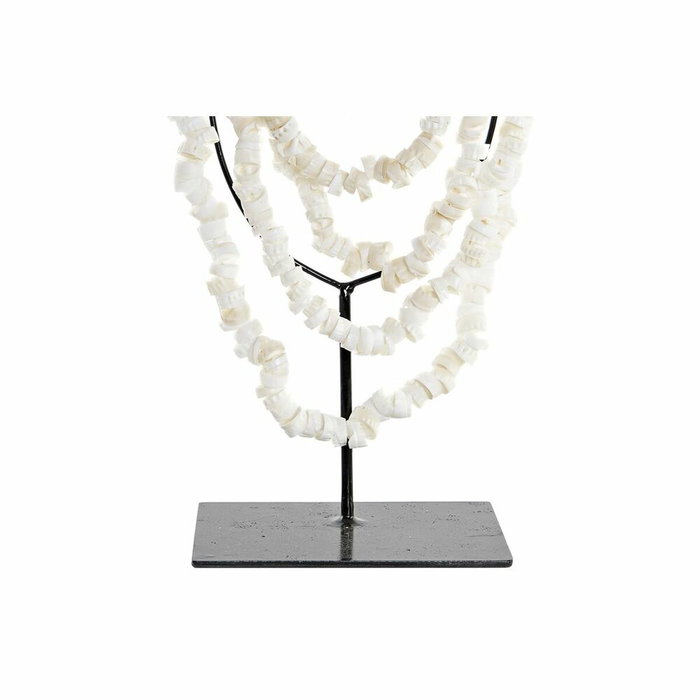 DKD Home Decor Decoración de Conchas y Hierro Collar Blanco