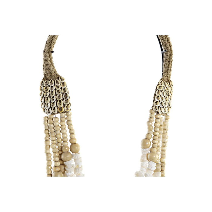 DKD Home Decor Decoración de Conchas y Hierro Collar Blanco