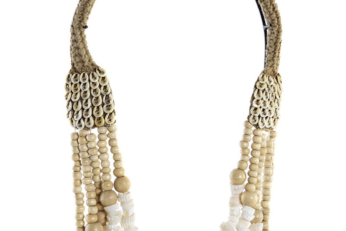 DKD Home Decor Decoracion Balines Blanco Natural 21 x 10 x 62 cm