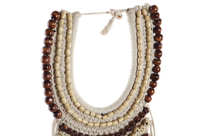 DKD Home Decor Decoracion Balines Natural Negro 15 x 70 x 25 cm Conchas Hierro