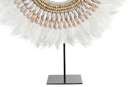 DKD Home Decor Decoracion Balines Blanco Natural 12.5 x 59 x 50 cm