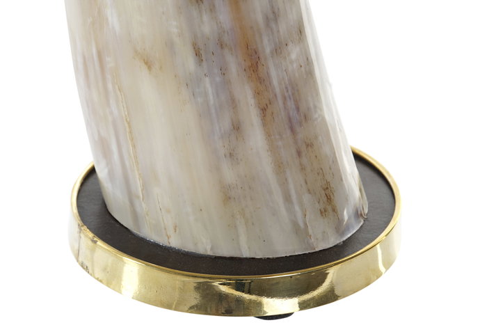 DKD Home Decor Decoración de Cuerno y Metal 10x25x40 cm