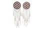 DKD Home Decor Decoración Colgante Macramé Acacia 25x1x93 cm (Pack de 2)