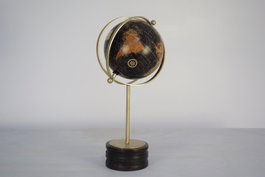 DKD Home Decor Globo Terráqueo de Mango y Metal Dorado 24x20x52 cm