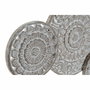 DKD Home Decor Escultura de Pared de Mango con Círculos Tallados
