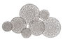 DKD Home Decor Escultura de Pared de Mango con Círculos Tallados