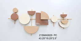 DKD Home Decor Decoración de Pared Metal Moderna 110x49x6,4 cm