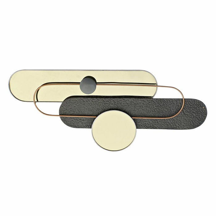 DKD Home Decor Decoración de Pared Moderna de Metal y PVC, Dorado y Gris DKD Home Decor Decoración de Pared Moderna de Metal y PVC, Dorado y Gris