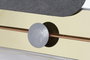 DKD Home Decor Decoración de Pared Moderna de Metal y PVC, Dorado y Gris