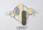 DKD Home Decor Decoración de Pared Moderna en Metal y PVC Dorado y Gris 130x80,6 cm