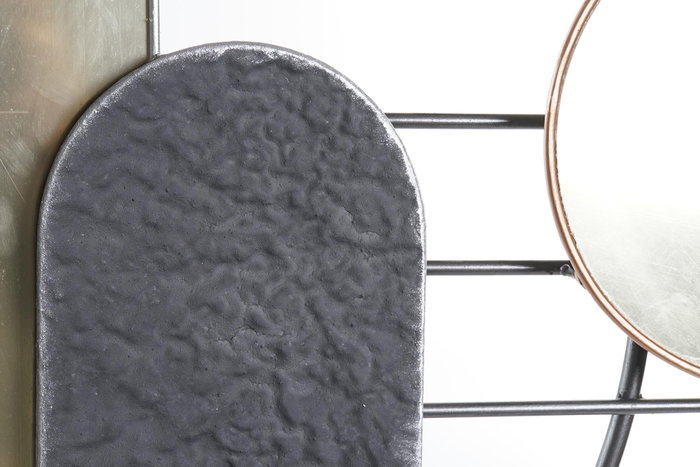 DKD Home Decor Decoración de Pared Moderna en Metal y PVC Dorado y Gris 130x80,6 cm DKD Home Decor Decoración de Pared Moderna en Metal y PVC Dorado y Gris 130x80,6 cm