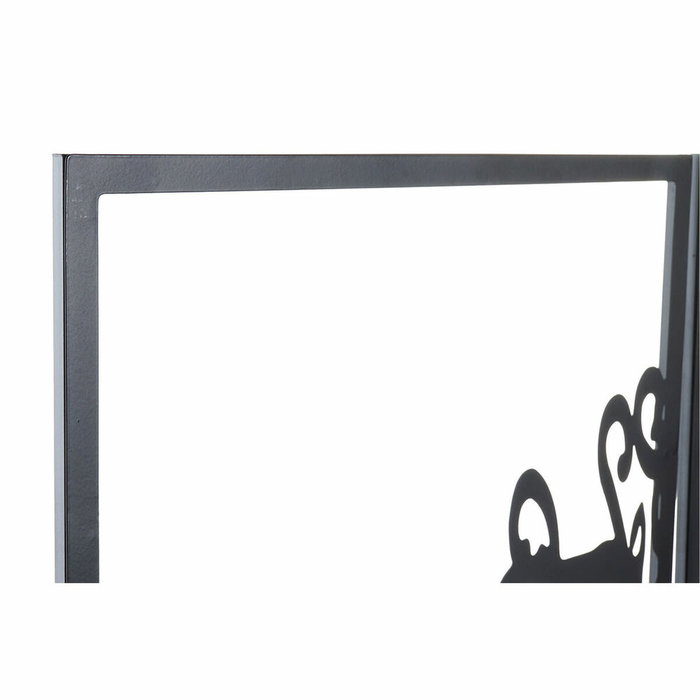 DKD Home Decor Set de 3 Decoraciones de Pared de Metal Árbol Negro