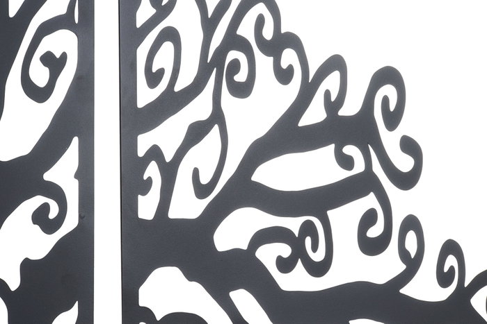 DKD Home Decor Decoración de Pared Negro 1.3 x 91 x 105 cm Set de 3