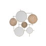 DKD Home Decor Decoración de Pared Metal Espejo 72x3,5x74 Marrón