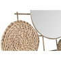DKD Home Decor Decoración de Pared Metal Espejo 72x3,5x74 Marrón