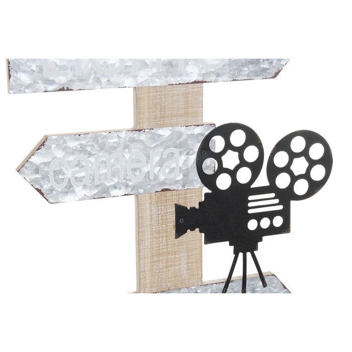 DKD Home Decor Decoración de Pared MDF Cine Surtido de 2 Unidades