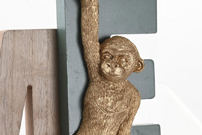 DKD Home Decor Decoracion Pared Tropical Verde Amarillo MDF 5 x 22 x 42 cm