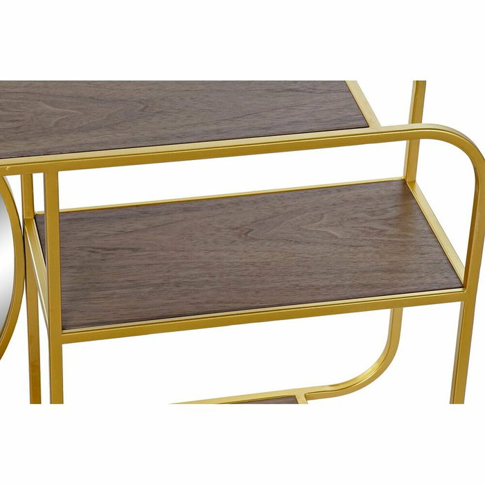 DKD Home Decor Espejo con Estantería Dorado 100x18x40 cm DKD Home Decor Espejo con Estantería Dorado 100x18x40 cm
