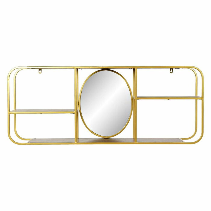 DKD Home Decor Espejo con Estantería Dorado 100x18x40 cm DKD Home Decor Espejo con Estantería Dorado 100x18x40 cm