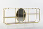 DKD Home Decor Espejo Dorado Marron con Estantería 18 x 40 x 100 cm