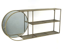 DKD Home Decor Espejo de Metal Dorado 80x13x35 cm