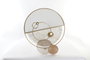 DKD Home Decor Espejo Moderno Dorado y Blanco 65x76x7,6 cm