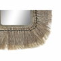 DKD Home Decor Espejo de Yute y Cristal Natural 50x60 cm