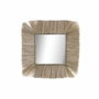 DKD Home Decor Espejo de Yute y Cristal Natural 55x55 cm