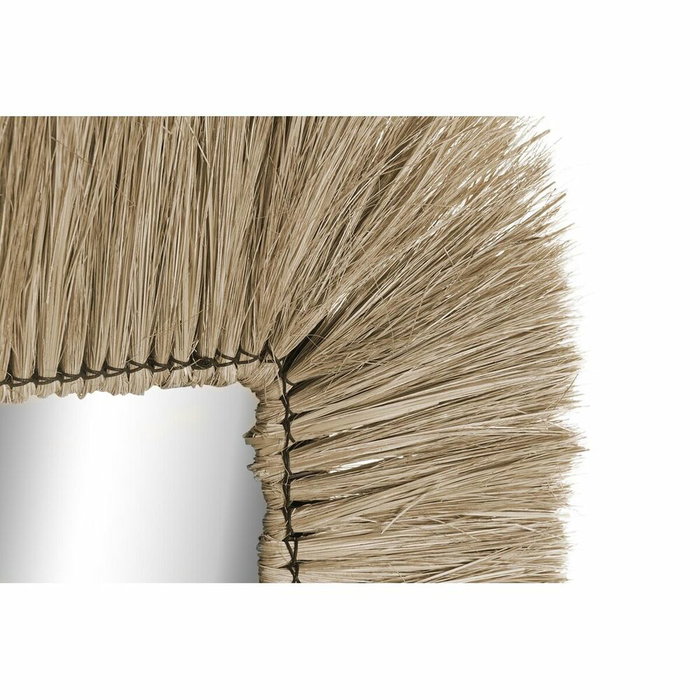 DKD Home Decor Espejo de Yute y Cristal Natural 55x55 cm DKD Home Decor Espejo de Yute y Cristal Natural 55x55 cm