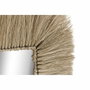 DKD Home Decor Espejo de Yute y Cristal Natural 55x55 cm