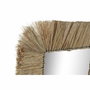 DKD Home Decor Espejo de Yute y Cristal Natural 55x55 cm