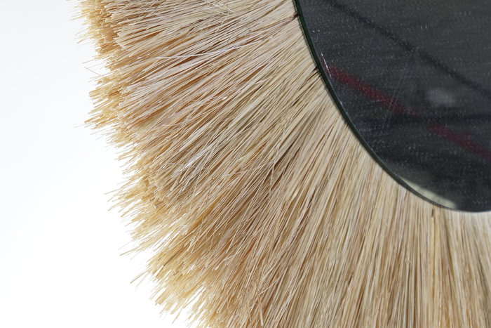 DKD Home Decor Espejo Balines Jute Natural 70 x 3 x 58 cm Yute Cristal con Flecos