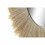 DKD Home Decor Espejo de Yute y Cristal con Flecos Natural 70x58 cm