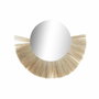 DKD Home Decor Espejo de Yute y Cristal con Flecos Natural 70x58 cm