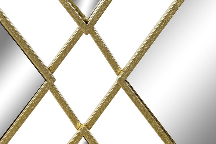 DKD Home Decor Espejo Dorado Rombo 2 x 90 x 63 cm