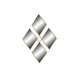 DKD Home Decor Espejo Dorado Rombo 2 x 90 x 63 cm